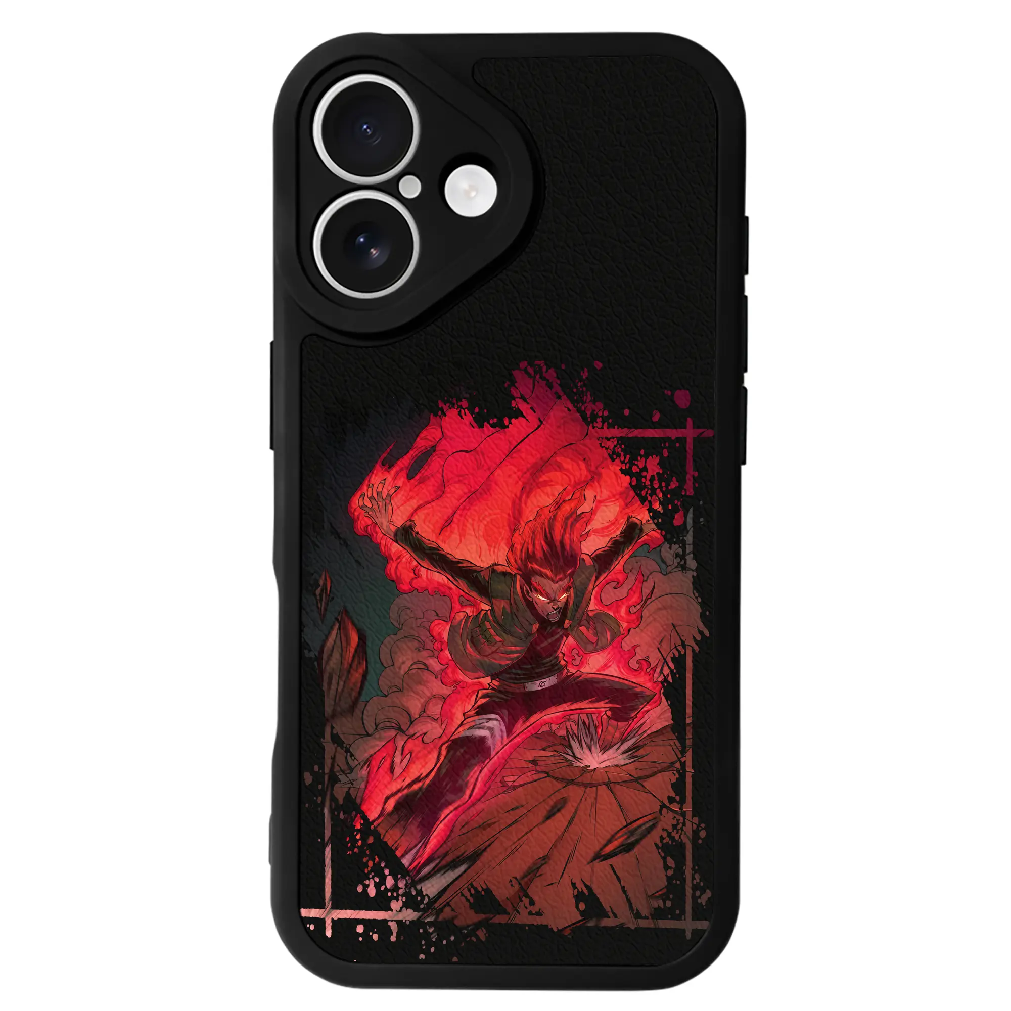 ナルト グッズ マイト・ガイ - IPhone 16シリーズ対応 ・ シリコンスマホケース ・ レザー調 ・ 高精度フィット ・ 耐衝撃 ・ ワイヤレス充電対応 ・ 精密カット